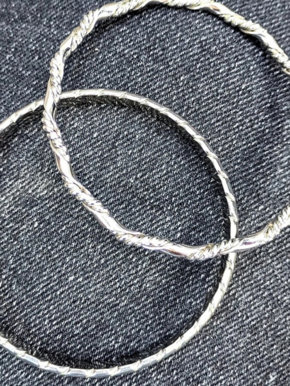 Textured Silver-Tone Monet Bracelets